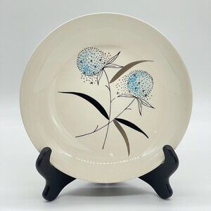 Vtg Stetson China Pottery Blue Coastal Echinops Globe Thistle Coupe Soup Bowl
